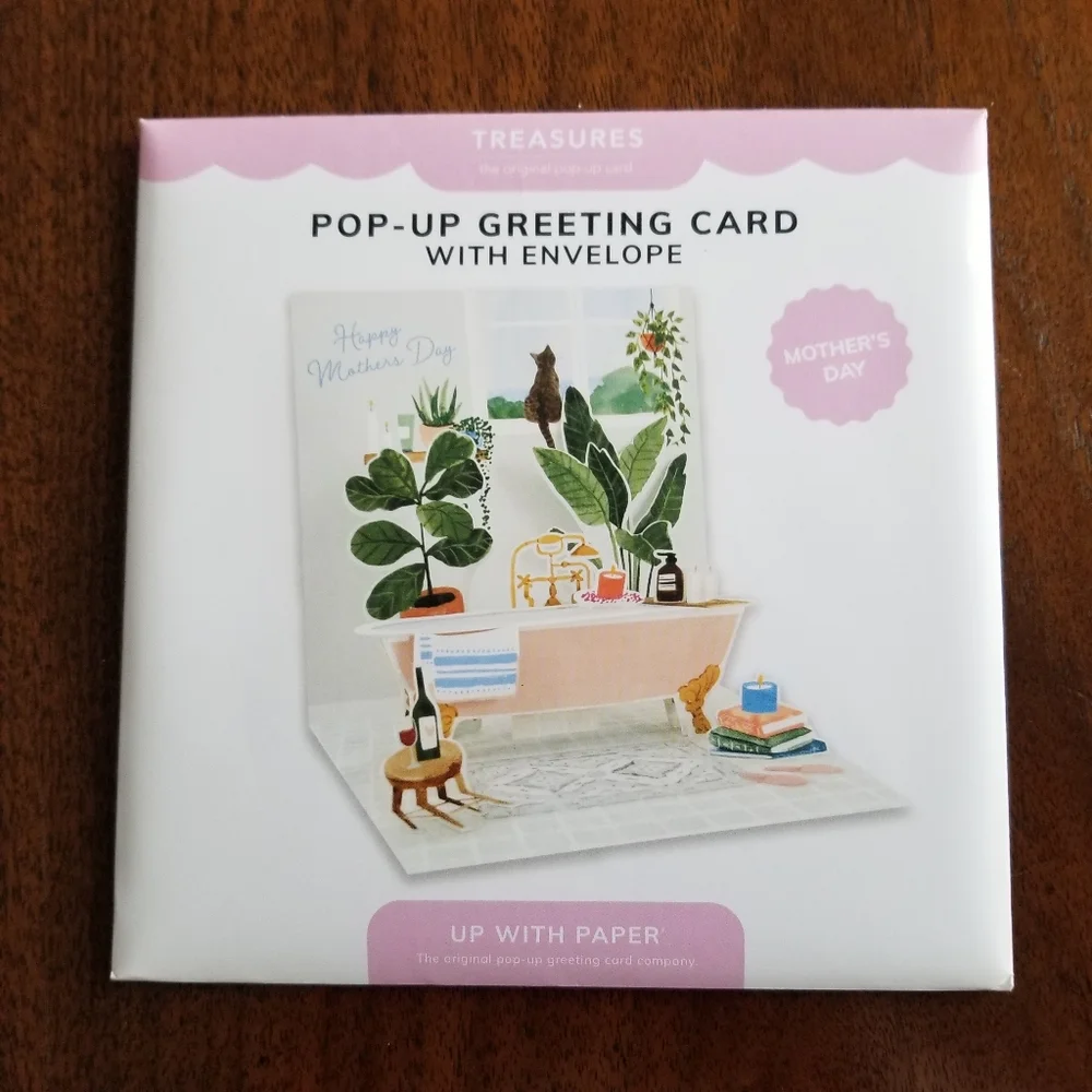 Pop Up Mother's Day Card Up With Paper